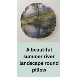 Een prachtig zomerse rivierlandschap ronde kartonnen onderzetter