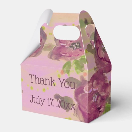 Een prachtige bruiloft gast gunst in paars bedankdoosjes (Voorkant Zijde)