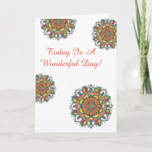 Een prachtige Gelukkige Verjaardag Mandala van de Kaart