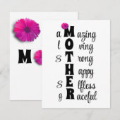 Een prachtige hulde aan moeders liefde en kracht notitiekaartje (Voorkant / Achterkant)