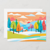 Een prachtige landschapskunst briefkaart (Voorkant / Achterkant)