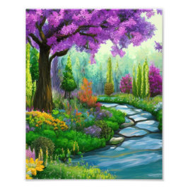 Een prachtige tuin foto uitbreiding afdruk