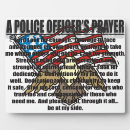 EEN PRAYERPLAQUE VAN EEN POLITIEBUREAU FOTOPLAAT