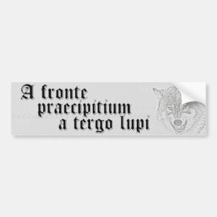 Een precipatie vooraan, wolven achter de Bumpersti Bumpersticker