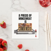 Een precis van gehakt wordt gecondenseerd servet (Insitu)