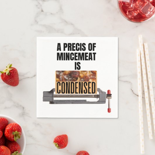 Een precis van gehakt wordt gecondenseerd servet (Insitu)