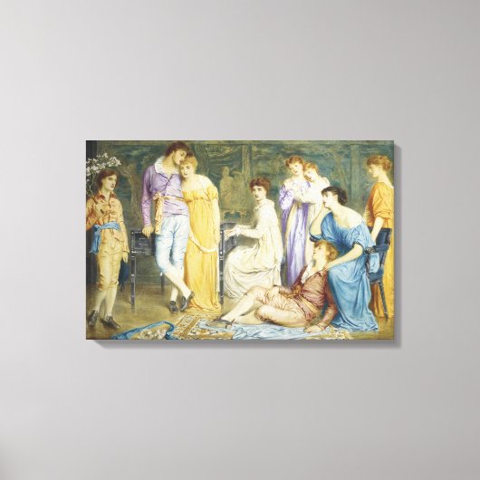 Een Prelude van Bach spelen Canvas Afdruk (Voorkant)