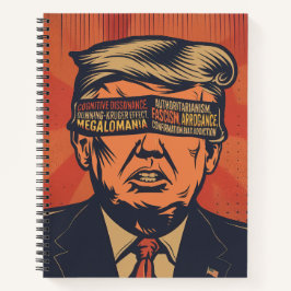 Een president geblinddoekt door mentale problemen notitieboek