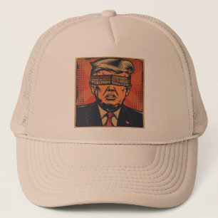 Een president geblinddoekt door mentale problemen trucker pet