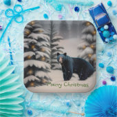 Een pretkerst in Beary Papieren Bordje (Feest)