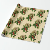 Een prettig kerstheilig Kat, teruggezet Cadeaupapier (Uitgerold)