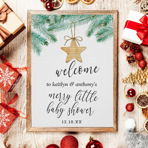 Een prettig klein Baby shower welkom Poster