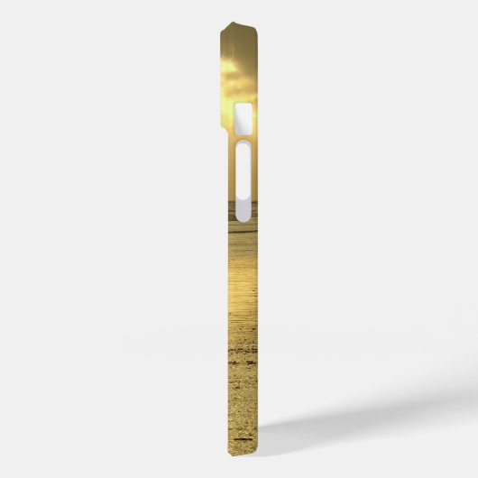 Een prettig strand bij Sunset iPhone Case (Achterkant / Links)