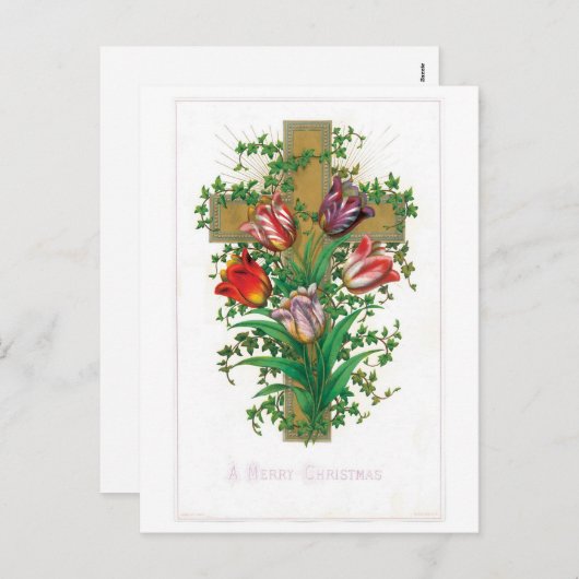 Een prettige kerst feestdagenkaart (Voorkant / Achterkant)