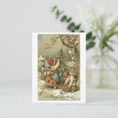 Een prettige kerst feestdagenkaart (Staand voorkant)