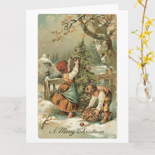 Een prettige kerst kaart (Gele Bloem)