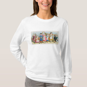 Een prettige kerst, Victoriaans briefkaart T-shirt