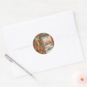 "Een prettige kerstdag" met kerstballetjes Ronde Sticker (Envelop)