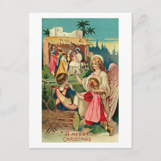 Een prettige kerstengel-Kaart Feestdagenkaart