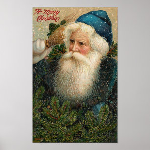 Een prettige kerstkaart. poster