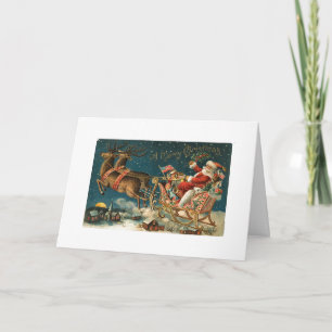 Een prettige kerstman  kerstman feestdagen kaart