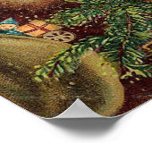 Een prettige kerstman  kerstman poster (Hoek)