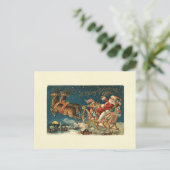 Een prettige kerstman Vintage Feestdagenkaart (Staand voorkant)