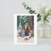 Een prettige kerstperiode met kerstmis feestdagenkaart (Staand voorkant)