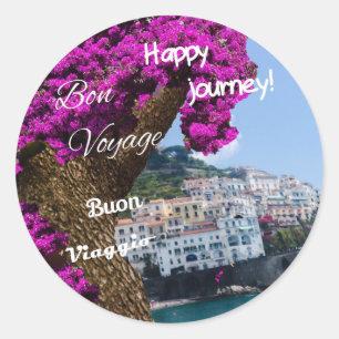 Een prettige reis ronde sticker