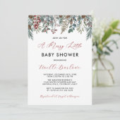 Een prettige uitnodiging tot Baby shower (Staand voorkant)