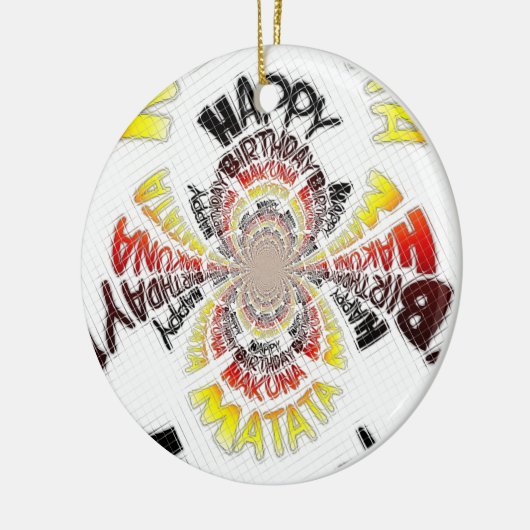 Een prettige verjaardag met een fijne dag keramisch ornament (Links)