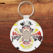 Een prettige verjaardag met een fijne dag sleutelhanger (Voorkant)