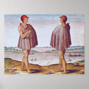 Een priester uit Secoton in Virginia Poster