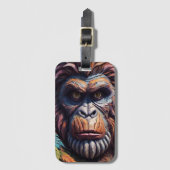 Een primaat's grote voetblik bagagelabel (Voorkant (verticaal))