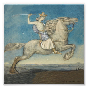 “Een Prins Arriveert” Aquarel van John Bauer Foto Afdruk