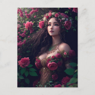 Een prinses in de rozen briefkaart