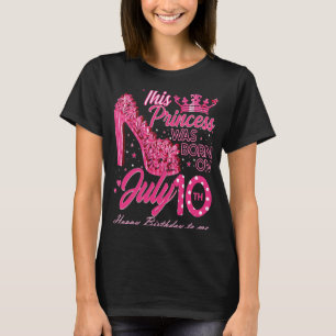 Een prinses werd geboren op 10 juli op hoge hoogte t-shirt