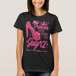 Een prinses werd geboren op 12 juli op hoge hoogte t-shirt