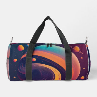 Een Print Cut Sew Bag met een levendig kosmisch on Plunjezak