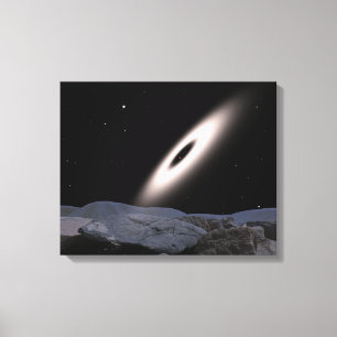 Een protoplanetaire schijf canvas afdruk