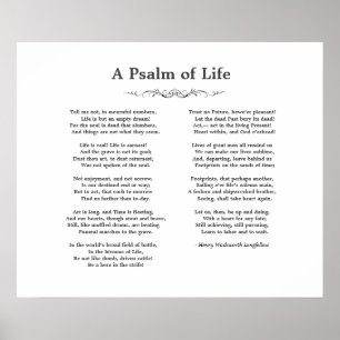 Een psalm van het Longmedergedicht van het leven Poster