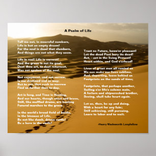 Een psalm van levensinspirerend gedicht poster