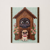 Een Pug Dog House puzzel (Verticaal)