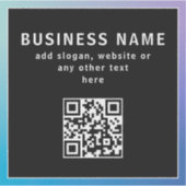 Een QR-code of Logo uploaden | Transperant & zwart Sticker (Voorkant)