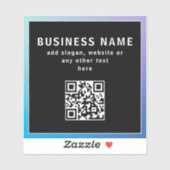Een QR-code of Logo uploaden | Transperant & zwart Sticker (Vel)