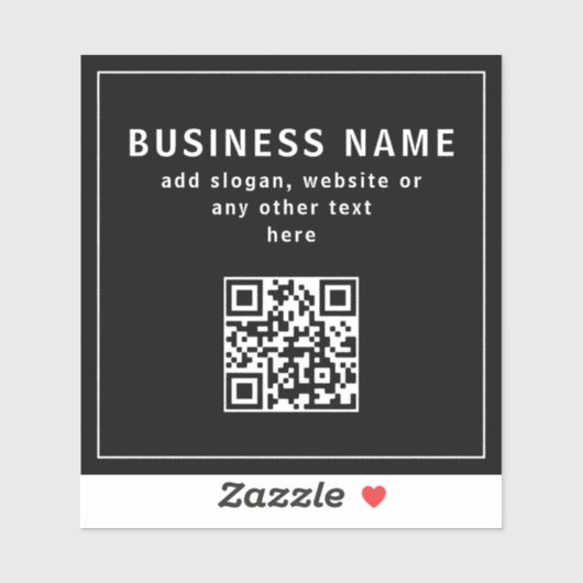 Een QR-code of Logo uploaden | Transperant & zwart Sticker (Vel)