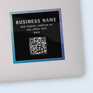Een QR-code of Logo uploaden   Transperant & zwart Sticker
