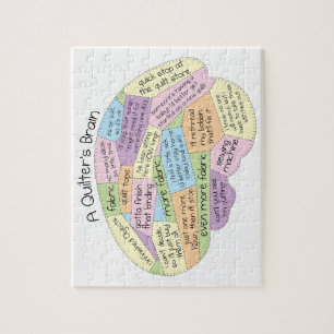 Een Quilter's Brain Jigsaw Puzzle - Quilting Gift Legpuzzel