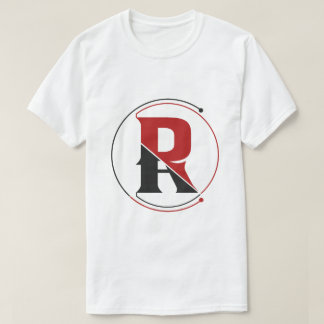 Een R Letter Minimaal Mode Logo T-Shirt