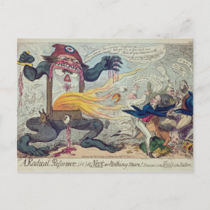 Een radicale Reformer, een nek of niets Man Briefkaart